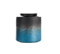 Recipiente para té Ceramic Tea Canister Household Sealed Storage Jar For, Coffee, Sugar, Spice, Nuts Almacenamiento de té(Blue)