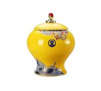 Recipiente para té Recipiente de sellado lujo for el hogar, recipiente for té verde negro, tarro almacenamiento grande, adornos cerámica Almacenamiento de té(Pequeño)