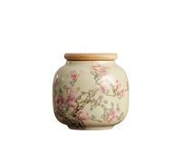 Recipiente para té Tarro de cerámica for té suelto Ru Kiln con tapa, organizador pequeño for, café y azúcar Almacenamiento de té