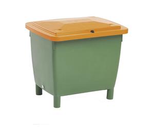 Recipiente rectangular con tapa de bisagras