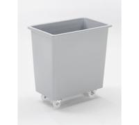 Recipiente rectangular de polietileno, desplazable capacidad 135 l