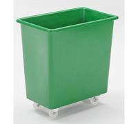 Recipiente rectangular de polietileno, desplazable capacidad 135 l