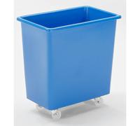 Recipiente rectangular de polietileno, desplazable capacidad 135 l