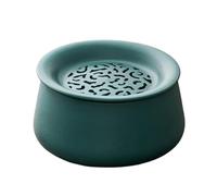 Recipiente residuos té, recipiente de cerámica posos té 1300 ml, con tapa filtro, diseño independiente, gran capacidad, for ceremonias y ocasiones especiales del, residuos(Green)