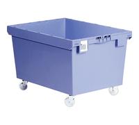 Recipiente reutilizable con ruedas BITO, con ruedas de maniobra de plástico