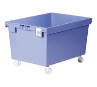 Recipiente reutilizable con ruedas BITO, con ruedas de maniobra de plástico