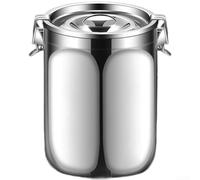 Recipiente sellado de acero inoxidable 304 de alta calidad para conservación de alimentos, resistente a la corrosión, tarro hermético para café y té, plateado (A)