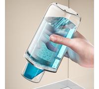 Recipiente sellado para detergente para ropa con almacenamiento claro y marcas graduadas, para almacenamiento organizado y dispensación de detergente en polvo y lejía (2 L)