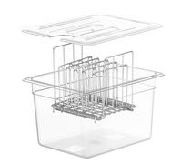 Recipiente Sous Vide con Tapa, 12L Slow Cooker Recipiente de Almacenamiento de Alimentos Sous Vide Accesorios, Compatible con la mayoría de cocinas Sous Vide