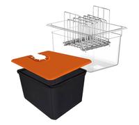 Recipiente Sous Vide Lenta con Tapa y Estante Recipiente Sous Vide Contenedor 12L para Adaptarse a la mayoría de Las Sous Vide Roner Cocina