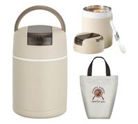 Recipiente térmico para comida de 600 ml: taza térmica de acero inoxidable con cuchara, taza térmica multifunción para papilla de bebé, fiambrera térmica, recipiente térmico, para mantener la sopa