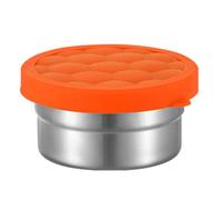 Recipientes de acero inoxidable para aperitivos, contenedor de lonchera con tapa de silicona resistente a fugas para sobras del hogar, picnic, aperitivos, sándwiches, frutas (redondo, 180 ml)