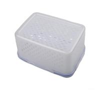 Recipientes de almacenamiento sellados y drenables para la cocina para la organización de alimentos frescos con tapa de cierre hermético y bandeja de drenaje integrada para despensa o refrigerador