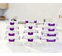 Recipientes de Cristal Para Alimentos - 24 Piezas (12 recipientes y 12 tapas)