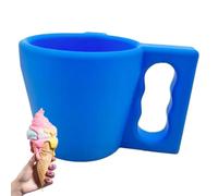 Recipientes de helado | Soporte para cuenco de yogur con impresión 3D | Soporte para pinta de helado con asa para almacenamiento de alimentos, preparación de comidas, reuniones, festividades, escuela