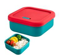 Recipientes de silicona para alimentos, lonchera a prueba de fugas con tapa, contenedores de almacenamiento de alimentos, control de porciones, para lavavajillas, congelador, preparación de comidas