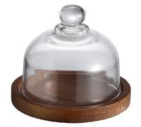 Recipientes de vidrio para almacenar alimentos con tapa de madera, organizador de cocina para aperitivos, frutas, dulces y frutos secos.