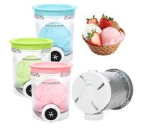 Recipientes para pintas y tapa Ninja Creami Swirl compatibles con NC700 / NC701EU, Tuppers de 480 ml, libres de BPA y aptos para lavavajillas, Accesorios para la heladera Ninja Swirl (4 unidades)