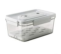 Recipientes selladores al vacío manuales con cuerpo transparente y cierre seguro de tapa para una rápida identificación visual y manejo seguro de alimentos almacenados (4,8 L)