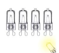 Recitem Lámpara de horno G9, 40 W, 500 grados, halógena, regulable, 230 V, 500 °C, resistente al calor, blanco cálido 2700 K, para horno, nevera, microondas, campana extractora de humos, bombilla (4)