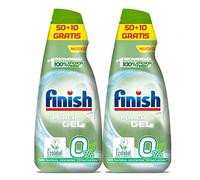 Reckitt Finish Power Gel 0% Detergente Gel Lavavajilla con Certificado Ecológico, 2 unidades - 120 Dosis