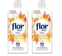 Reckitt Flor Twist - Suavizante para la Ropa Concentrado Aroma Melocotón y Cítricos 1404 ml - 78 Dosis (Paquete de 2)