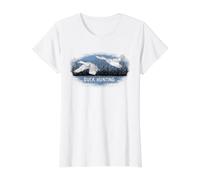 reclamo Pato Caza humedales per un Cazador Camiseta gráfica económica, Mujer, Blanco, XS