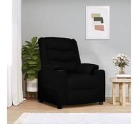 Reclinable eléctrico de piel sintética acolchado con mando control manual 3 | Sillón reclinable eléctrico de cuero sintético negro con masaje y control remoto, butaca relax eléctrica para sala de estar