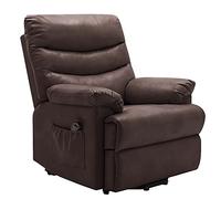 Recliner Chair Sofa Power Lift Chairs Adjustable Control,Bedroom Living Room Lounge Chairs for Elderly People, Side Pockets,Faux Leather