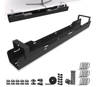 Recoge Cables Mesa Escritorio - Bandeja Cables Escritorio - Organizador Cables Escritorio - Ordenar Cables - Cable Management Desk Negro Ultimate Setup®