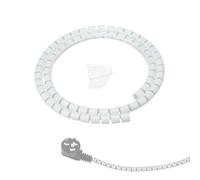 Recoge Cables Protector de cables 2m, 8/10/16/22/28/32/42mm, organizador ordenador, herramienta gestión Clip tubo mordida, enrollador en espiral(8mm White 2m)