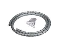 Recoge Cables Protector de cubierta Cable 2m, 8/10/16/22mm, organizador escritorio, ordenador, herramientas gestión Clip tubo mordida, enrollador en espiral(10mm Grey 2m)