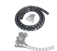 Recoge Cables Protector de cubierta Cable 5m, 28/32/42mm, organizador escritorio, ordenador, Clip tubo mordida, herramientas gestión, soporte en espiral(32mm Black 5m)