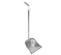 Recogedor con Mango Largo de Acero Inoxidable Resistente Boca Ancha | Diseño Anticorrosión con Borde Plano y Boca Nivelada, Adecuado para Hojas, Escombros y Uso Diario