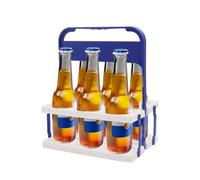 Recogedor de botellas de cerveza reutilizable - Portabirra plegable, suministros para bar Botellero de cerveza | Suministros de bar Estantería de cerveza con 6 agujeros para viajar, acampar, restauran