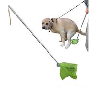 Recogedor de excrementos de perro, mango largo, telescópico, para perros pequeños, medianos y grandes, diseño autoadhesivo, recogedor de excrementos de perro duradero, recoge taburetes más suaves para
