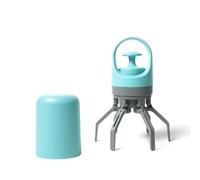 Recogedor de excrementos de perro portátil de mano, recogedor sanitario de residuos para cachorros con dispensador de bolsas, limpiador de residuos de excrementos de seis garras para perros pequeños,