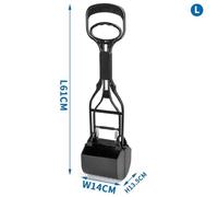 Recogedor de excrementos para Mascotas, con Mango ergonómico, diseño Plegable y fácil Limpieza; Ideal para Mantener el área Limpia.