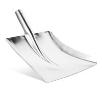 Recogedor de Hierro Práctico, Pala Metálica de Acero Inoxidable para | Plata Pulida, Resistente al Óxido, No Daña las Manos, Uso Hogar Exterior