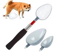 Recogedor de muestras de de perro, dispositivo extensible de captura de de 100 g, mango de acero inoxidable, cuchara de muestra limpia, práctico accesorio de higiene para perros que