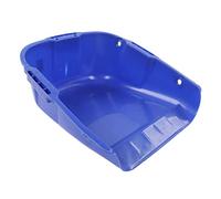 Recogedor de polvo de plástico resistente, capacidad grande, resistente al desgaste, secado de grano con doble mango (Azul)