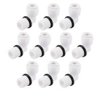 Recogwood 10 tubos de conexión de filtro de agua de codo, rosca macho G1/4 a válvulas de bola de plástico G1/4, conector rápido para accesorios de ósmosis inversa