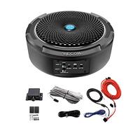 RECOIL SL1708 Subwoofer Delgado Amplificado para Debajo del Asiento de 20 cm con Kits de instalación de Cobre Libre de oxígeno al 99,99%