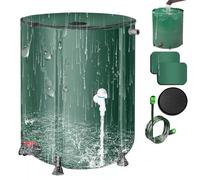 Recolector de Agua de Lluvia portátil, Plegable, con depósito de Agua, Grifo para Manguera y canalón. Solución de recolección de Agua de Lluvia para una recuperación efic