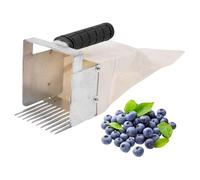 Recolector de bayas de metal ergonómico con peine de 13 dientes, mango antideslizante para cosechar arándanos, arándanos y cerezas, herramienta de recolección de frutas de calidad alimentaria