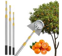 Recolector de frutas con mango telescópico y bolsa de almacenamiento para cosechar ramas altas