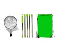 Recolector de frutas: herramienta telescópica extensible, cabeza de cesta de metal ligero, equipo de de alto alcance para naranja, pera, limón, equipo de recolección fácil al aire libre para