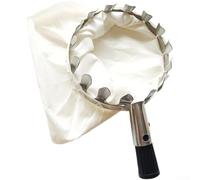 Recolector de frutas resistente con secciones de acero inoxidable entrelazadas y bolsa de tela suave para captura controlada de frutas desde el toldo superior (recolector de frutas de 2,4 m)