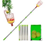 Recolector De Frutas Telescópico - Poste De Cesta Desmontable, Herramienta De De Acero Inoxidable | Recolector De Frutas Ligero A Prueba De Herrumbre, Cesta Extensible Para Recoger Manzanas, P