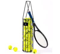 Recolector de pelotas de tenis, recogedor de tubos de pelota de tenis plegable, herramienta de almacenamiento de tenis, puede contener 42 pelotas, adecuado para entrenamiento de tenis